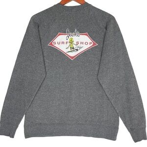 Jack’s Surf Shop Gray Crewneck Sweatshirt Top XS Extra Small Pullover Unisex